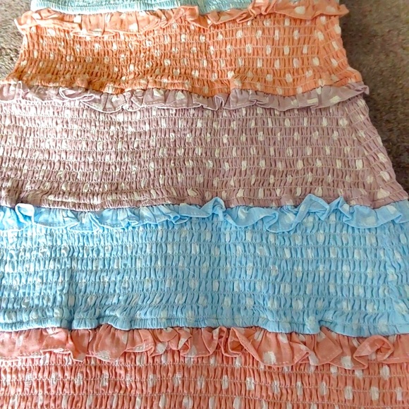 Storia smocked polka dot dress size S - Picture 8 of 9